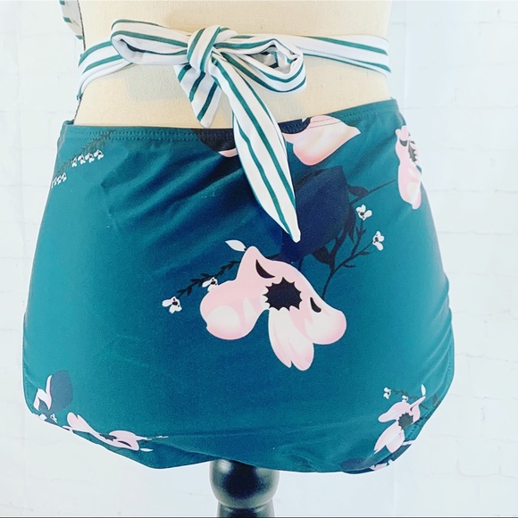 Molybell Womens One Piece Swimsuit Green Floral M - Picture 6 of 16